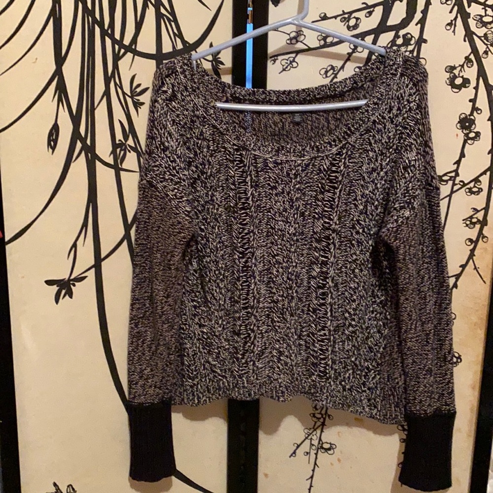 American Eagle Multicolored Marled Slouchy Sweater W/Different Knit Patte